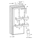DOOR Diagram and Parts List for ZIFS360NXARH  General Electric Freezer