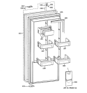 DOOR Diagram and Parts List for ZIRP360NXARH  General Electric Refrigerator