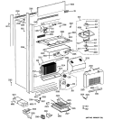 CABINET PARTS Diagram and Parts List for ZIRS360NXALH  General Electric Refrigerator