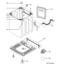 CABINET Diagram and Parts List for PTWN8050M0WW  General Electric Washer