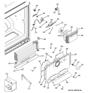 FREEZER SECTION Diagram and Parts List for PDCE1NBZBJSS  General Electric Refrigerator