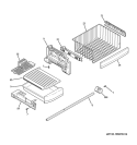 FREEZER SHELVES Diagram and Parts List for PDCE1NBZBJSS  General Electric Refrigerator