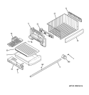 FREEZER SHELVES Diagram and Parts List for PDSE5NBZADSS  General Electric Refrigerator