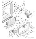 FREEZER SECTION Diagram and Parts List for PFCA1NJZBDSS  General Electric Refrigerator