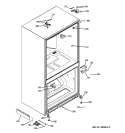 CASE PARTS Diagram and Parts List for PFCE1NFZBANB  General Electric Refrigerator