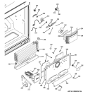 FREEZER SECTION Diagram and Parts List for PFCE1NJZADSS  General Electric Refrigerator
