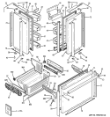 DOORS Diagram and Parts List for PFIE1NFZBAKB  General Electric Refrigerator
