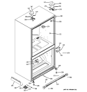 CASE PARTS Diagram and Parts List for PFIE1NFZBAKB  General Electric Refrigerator
