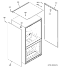 CLAD COMPONENTS Diagram and Parts List for ZFGB21HZBSS  General Electric Refrigerator
