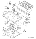 COOKTOP Diagram and Parts List for PGS975DEP2WW  General Electric Range
