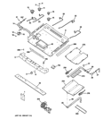 GAS & BURNER PARTS Diagram and Parts List for PGB908SEM1SS  General Electric Range