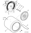 Part Location Diagram of WE21X20564 GE DRUM Assembly