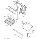 DOOR & DRAWER PARTS Diagram and Parts List for RB525DP2CT  Hotpoint Range