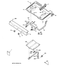 GAS & BURNER PARTS Diagram and Parts List for RGB523PPH7WH  Hotpoint Range