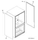 CLAD COMPONENTS Diagram and Parts List for CFCP1NIZCSS  General Electric Refrigerator