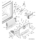 FREEZER SECTION Diagram and Parts List for PFCF1PJZCWW  General Electric Refrigerator