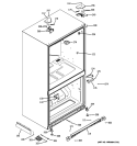 CASE PARTS Diagram and Parts List for PFIE1NFZCAKB  General Electric Refrigerator