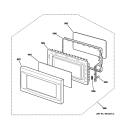 DOOR PARTS Diagram and Parts List for JEB1860DM2BB  General Electric Microwave