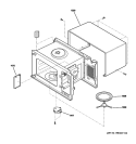 OVEN CAVITY PARTS Diagram and Parts List for PEB206CSN2SS  General Electric Microwave