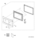 DOOR PARTS Diagram and Parts List for PSA1200RBB02  General Electric Microwave