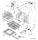 Part Location Diagram of WB35K10196 GE OVEN BOTTOM