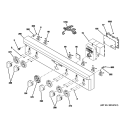 CONTROL PANEL Diagram and Parts List for ZGP364LRR1SS  General Electric Range