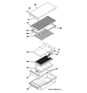 GRILL ASSEMBLY Diagram and Parts List for ZGP364LRR1SS  General Electric Range