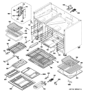 OVEN CAVITY PARTS Diagram and Parts List for ZGP486LDR1SS  General Electric Range