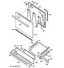 DOOR & DRAWER PARTS Diagram and Parts List for RGB524PEH8CT  Hotpoint Range