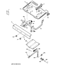 GAS & BURNER PARTS Diagram and Parts List for RGB524PEH8WH  Hotpoint Range