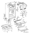CABINET Diagram and Parts List for HTS17GBSBRWW  Hotpoint Refrigerator
