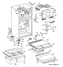CABINET Diagram and Parts List for GTS18GBSDRBB  General Electric Refrigerator