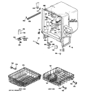 BODY PARTS Diagram and Parts List for ADW1100N30WW  General Electric Dishwasher
