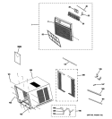 GRILLE & CHASSIS PARTS Diagram and Parts List for AEE08APL1  General Electric Air Conditioner