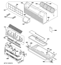 GRILLE, HEATER & BASE PAN PARTS Diagram and Parts List for AZ41E09DACW3  General Electric Air Conditioner