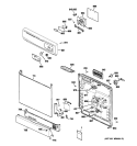 ESCUTCHEON & DOOR ASSEMBLY Diagram and Parts List for GSD2101V00WW  General Electric Dishwasher