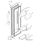 FRESH FOOD DOOR Diagram and Parts List for GSHF6NGBCHWW  General Electric Refrigerator