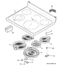 COOKTOP Diagram and Parts List for JB645ST1SS  General Electric Range