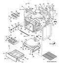 BODY PARTS Diagram and Parts List for JB645ST1SS  General Electric Range