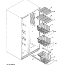 FREEZER SHELVES Diagram and Parts List for PSHF9PGZBCBB  General Electric Refrigerator