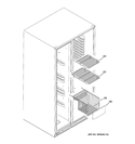 FREEZER SHELVES Diagram and Parts List for GCE23YETAFWW  General Electric Refrigerator