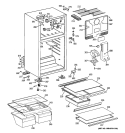 CABINET Diagram and Parts List for HTS18GBSFRWW  Hotpoint Refrigerator