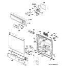 ESCUTCHEON & DOOR ASSEMBLY Diagram and Parts List for HDA2100V00CC  Hotpoint Dishwasher