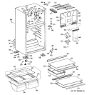 CABINET Diagram and Parts List for GTH17GBB2RBB  General Electric Refrigerator