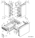 DOORS Diagram and Parts List for PFCE1NFZCANB  General Electric Refrigerator