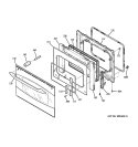 DOOR Diagram and Parts List for PS968SP2SS  General Electric Range
