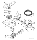 MOTOR-PUMP MECHANISM Diagram and Parts List for GDWT200R30BB  General Electric Dishwasher