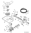MOTOR-PUMP MECHANISM Diagram and Parts List for PDWF880R30SS  General Electric Dishwasher