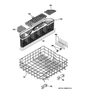 LOWER RACK ASSEMBLY Diagram and Parts List for PDWT300R30BB  General Electric Dishwasher