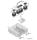 LOWER RACK ASSEMBLY Diagram and Parts List for PDWT400R30BB  General Electric Dishwasher